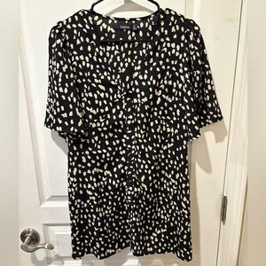 Boohoo Black and White Mini Dress